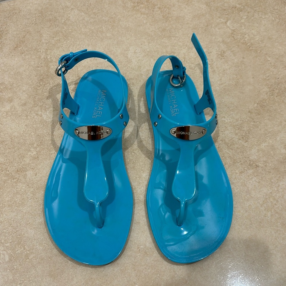 Women’s Michael Kors Teal Blue Sandals Size 7